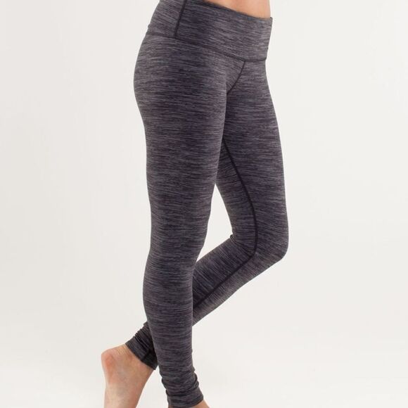 Lululemon Wunder Under Pant Grey Heathered Legging - Picture 1 of 10